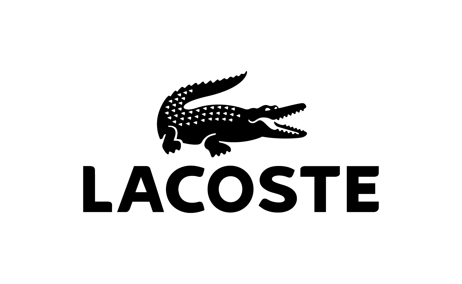 A lacoste logo is shown on the front of a green shirt.