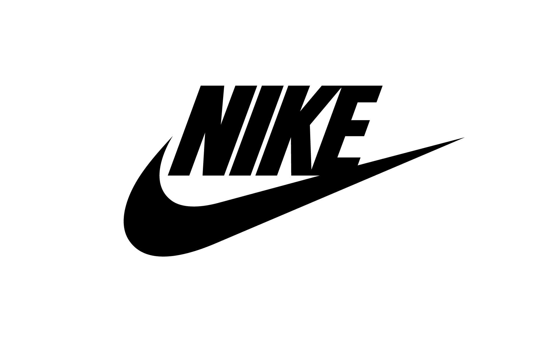 A black nike logo on top of a green background.
