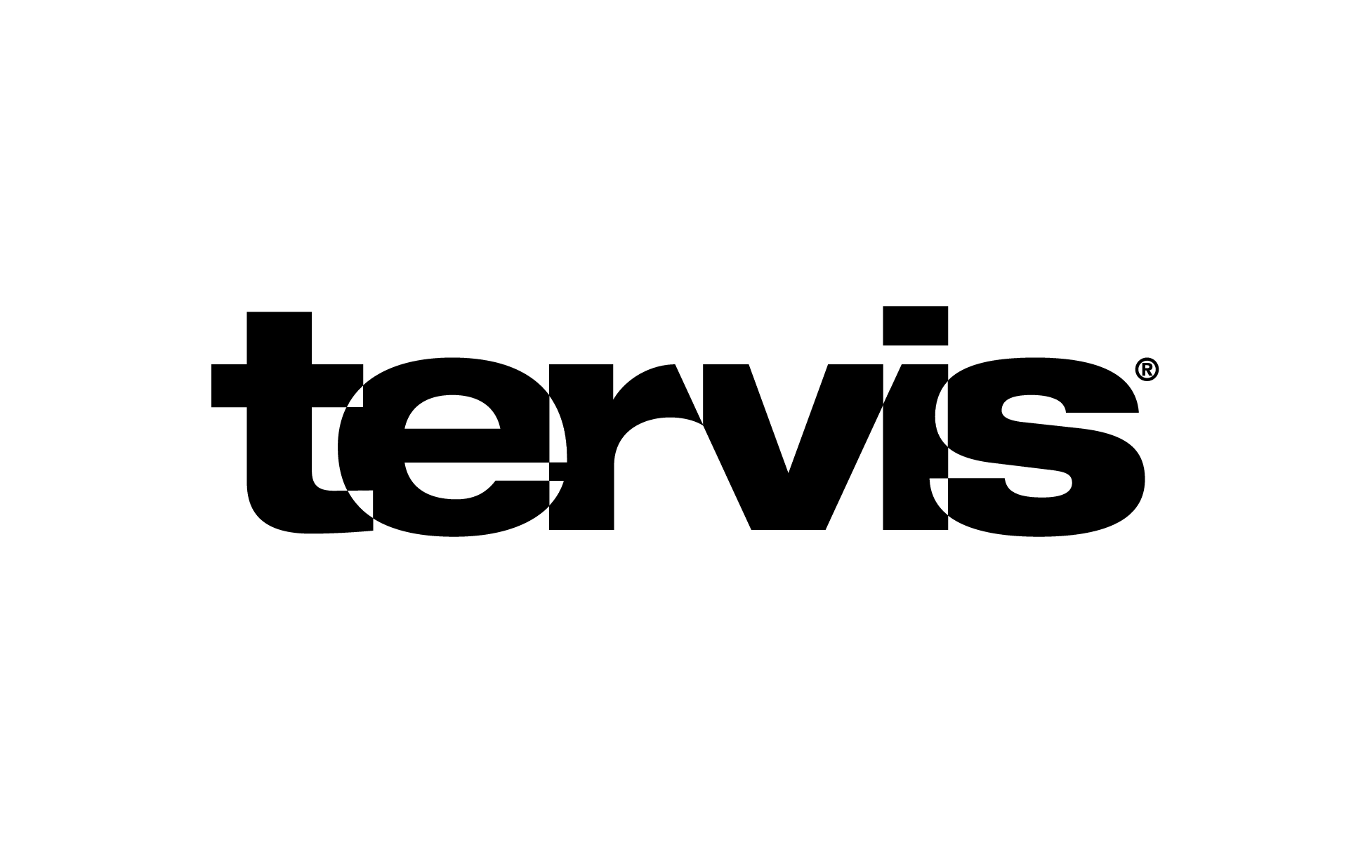 A green background with the word tervis in black.