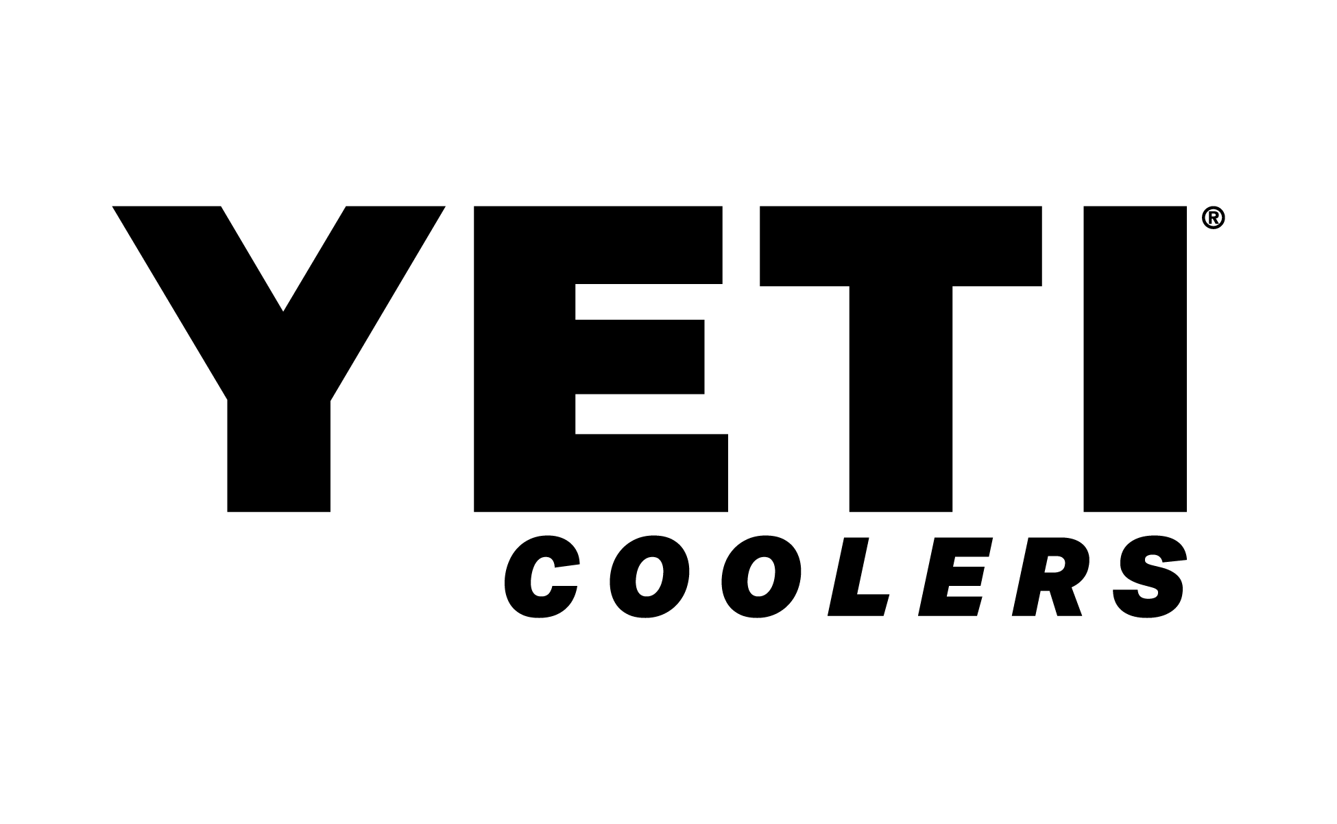 A green background with the words yeti cooler written in black.